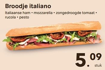 Promoties Broodje italiano - Huismerk - Bon'Ap - Geldig van 01/03/2023 tot 24/03/2023 bij Bon'Ap