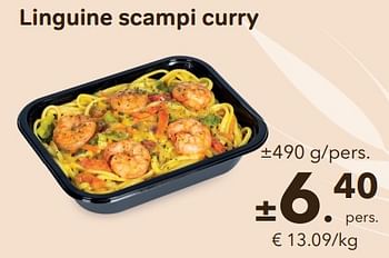 Promoties Linguine scampi curry - Huismerk - Bon'Ap - Geldig van 01/03/2023 tot 24/03/2023 bij Bon'Ap