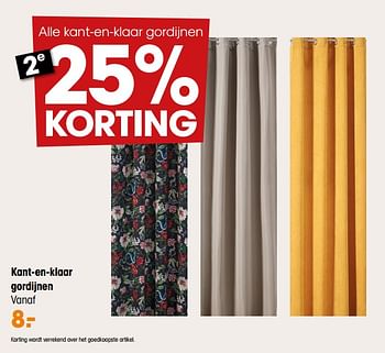 Promoties Kant-en-klaar gordijnen - Huismerk - Kwantum - Geldig van 06/03/2023 tot 19/03/2023 bij Kwantum