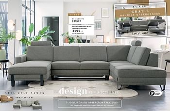Promoties Designsofa denver - Huismerk - Xooon - Geldig van 16/02/2023 tot 29/03/2023 bij Xooon