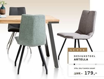 Promoties Designstoel artella - Huismerk - Xooon - Geldig van 16/02/2023 tot 29/03/2023 bij Xooon