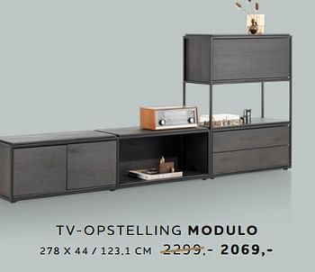 Promoties Tv-opstelling modulo - Huismerk - Xooon - Geldig van 16/02/2023 tot 29/03/2023 bij Xooon