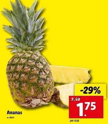 Promoties Ananas - Huismerk - Lidl - Geldig van 27/02/2023 tot 04/03/2023 bij Lidl