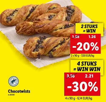 Promoties Chocotwists - Huismerk - Lidl - Geldig van 27/02/2023 tot 04/03/2023 bij Lidl