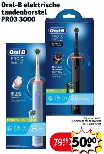 bijvoorbeeld Triviaal duurzame grondstof Oral-B Oral-b elektrische tandenborstel pro3 3000 zwart - Promotie bij  Kruidvat