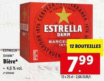 Promotions Bière - Estrella Damm - Valide de 27/02/2023 à 04/03/2023 chez Lidl