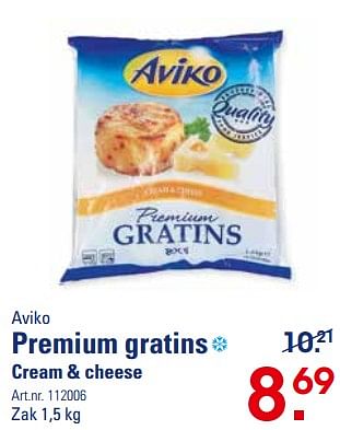 Promoties Aviko premium gratins cream + cheese - Aviko - Geldig van 09/02/2023 tot 27/02/2023 bij Sligro