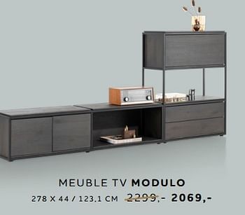 Promotions Meuble tv modulo - Produit Maison - Xooon - Valide de 16/02/2023 à 29/03/2023 chez Xooon