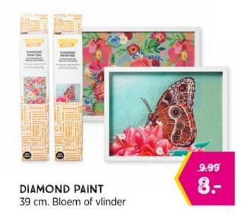 Promoties Diamond paint bloem of vlinder - Huismerk - Xenos - Geldig van 20/02/2023 tot 26/03/2023 bij Xenos