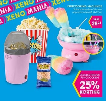 Promoties Fun cooking suikerspinmachine of popcommachine - Fun cooking - Geldig van 20/02/2023 tot 26/03/2023 bij Xenos
