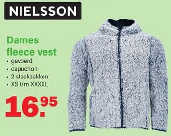 Promoties Dames fleece vest - Nielsson - Geldig van 20/02/2023 tot 11/03/2023 bij Van Cranenbroek