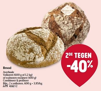 Promoties Brood averbode volkoren - Averbode - Geldig van 23/02/2023 tot 01/03/2023 bij Delhaize