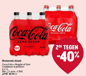 Promoties Bruisende drank coca-cola zero - Coca Cola - Geldig van 23/02/2023 tot 01/03/2023 bij Delhaize