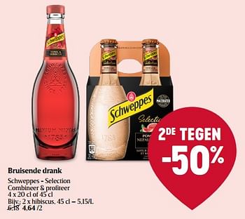 Promoties Bruisende drank schweppes - selection hibiscus - Schweppes - Geldig van 23/02/2023 tot 01/03/2023 bij Delhaize