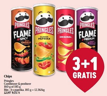 Promoties Chips pringles paprika - Pringles - Geldig van 23/02/2023 tot 01/03/2023 bij Delhaize
