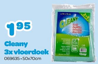 Promoties Cleany 3x vloerdoek - Cleany - Geldig van 20/02/2023 tot 02/04/2023 bij Happyland