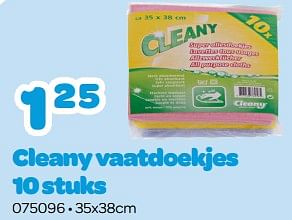 Promoties Cleany vaatdoekjes - Cleany - Geldig van 20/02/2023 tot 02/04/2023 bij Happyland