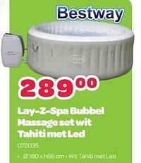 Lay-z-spa bubbel massage set wit tahiti met led-BestWay