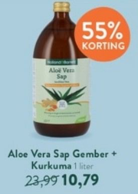 Promotions Aloe vera sap gember + kurkuma - Produit maison - Holland & Barrett - Valide de 20/02/2023 à 19/03/2023 chez Holland & Barret