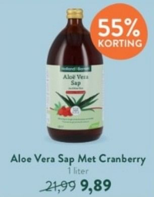 Promotions Aloe vera sap met cranberry - Produit maison - Holland & Barrett - Valide de 20/02/2023 à 19/03/2023 chez Holland & Barret