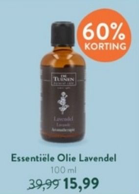 Promotions Essentiële olie lavendel - De Tuinen - Valide de 20/02/2023 à 19/03/2023 chez Holland & Barret