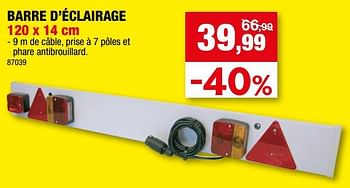 Promotions Barre d’éclairage - Produit maison - Hubo  - Valide de 22/02/2023 à 03/03/2023 chez Hubo