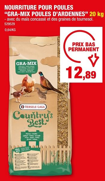 Country's Best Gra-Mix nourriture poules d'Ardennes 20kg