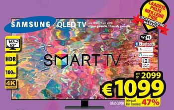 Promoties Samsung qled tv qe65q80b - Samsung - Geldig van 21/02/2023 tot 28/02/2023 bij ElectroStock
