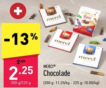 Promoties Chocolade - MERCI - Geldig van 27/02/2023 tot 10/03/2023 bij Aldi