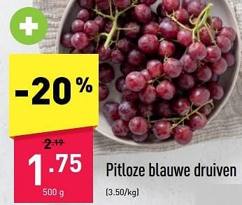 Promoties Pitloze blauwe druiven - Huismerk - Aldi - Geldig van 27/02/2023 tot 10/03/2023 bij Aldi