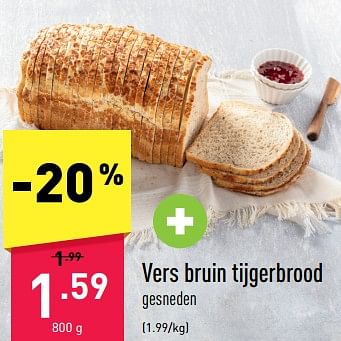 Promoties Vers bruin tijgerbrood - Huismerk - Aldi - Geldig van 27/02/2023 tot 04/03/2023 bij Aldi