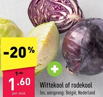 Promoties Wittekool of rodekool - Huismerk - Aldi - Geldig van 27/02/2023 tot 04/03/2023 bij Aldi