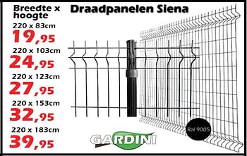 Promoties Draadpanelen siena - Gardini - Geldig van 16/02/2023 tot 12/03/2023 bij Itek