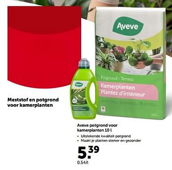 Promoties Aveve potgrond voor kamerplanten - Huismerk - Aveve - Geldig van 27/02/2023 tot 12/03/2023 bij Aveve