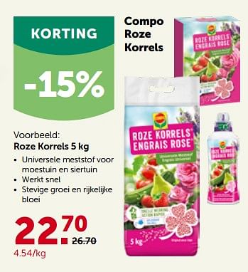 Promotions Compo roze korrels - Compo - Valide de 27/02/2023 à 12/03/2023 chez Aveve