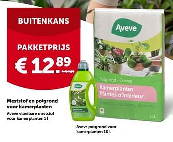 Promoties Meststof en potgrond voor kamerplanten +  potgrond voor kamerplanten - Huismerk - Aveve - Geldig van 27/02/2023 tot 12/03/2023 bij Aveve
