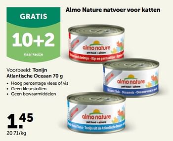 Promoties Almo nature natvoer voor katten tonijn atlantische oceaan - Almo Nature - Geldig van 27/02/2023 tot 12/03/2023 bij Aveve