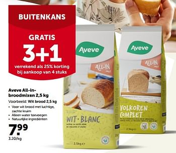 Promoties Aveve all-inbroodmixen wit - Huismerk - Aveve - Geldig van 27/02/2023 tot 12/03/2023 bij Aveve