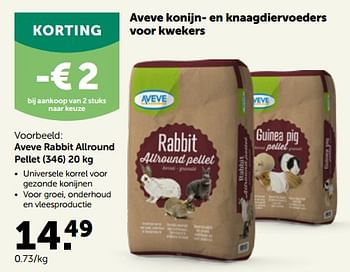 Promotions Aveve rabbit allround pellet - Produit maison - Aveve - Valide de 27/02/2023 à 12/03/2023 chez Aveve
