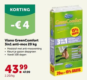 Promoties Viano greencomfort 3in1 anti-mos - Viano - Geldig van 27/02/2023 tot 12/03/2023 bij Aveve