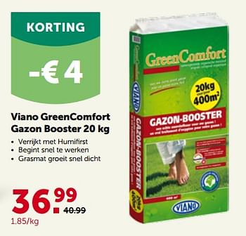 Promotions Viano greencomfort gazon booster - Viano - Valide de 27/02/2023 à 12/03/2023 chez Aveve