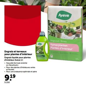 Promotions Engrais liquide pour plantes d’intérieur aveve - Produit maison - Aveve - Valide de 27/02/2023 à 12/03/2023 chez Aveve