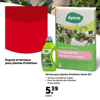Promotions Terreau pour plantes d’intérieur aveve - Produit maison - Aveve - Valide de 27/02/2023 à 12/03/2023 chez Aveve