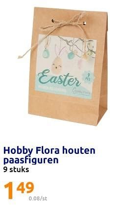 Promoties Hobby flora houten paasfiguren - Huismerk - Action - Geldig van 22/02/2023 tot 28/02/2023 bij Action