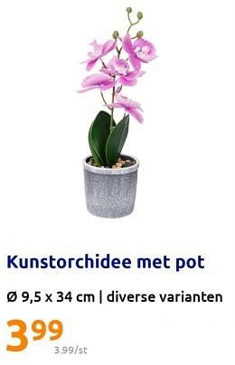 Promoties Kunstorchidee met pot - Huismerk - Action - Geldig van 22/02/2023 tot 28/02/2023 bij Action