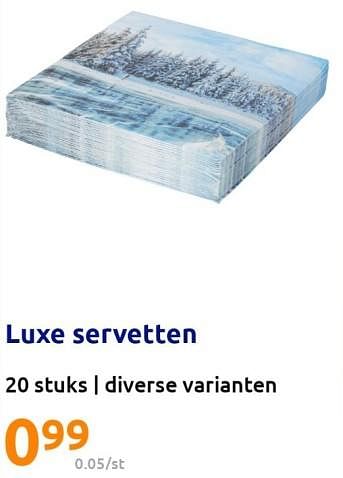 Promoties Luxe servetten - Huismerk - Action - Geldig van 22/02/2023 tot 28/02/2023 bij Action