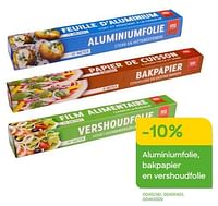 -10% aluminiumfolie, bakpapier en vershoudfolie-Huismerk - Ava