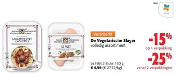 Promoties De vegetarische slager le filet - De Vegetarische Slager - Geldig van 22/02/2023 tot 07/03/2023 bij Colruyt