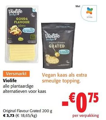 Promoties Violife original flavour grated - Violife - Geldig van 22/02/2023 tot 07/03/2023 bij Colruyt