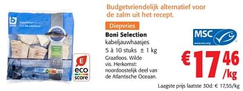 Promoties Boni selection kabeljauwhaasjes - Boni - Geldig van 22/02/2023 tot 07/03/2023 bij Colruyt